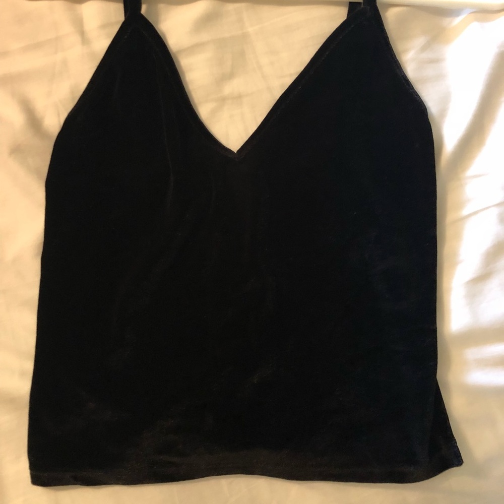Rare NWT Velvet textured black top